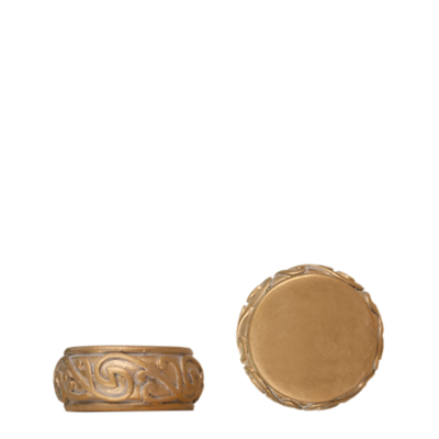 1 3/8" Iron Scroll End Cap /GLD