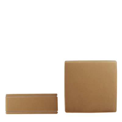 3" Square End Cap /GLD
