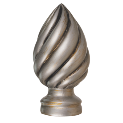 3" Swirl Finial /MS