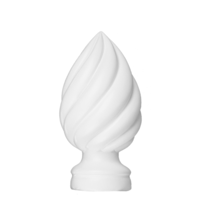 2" Swirl Finial /WH