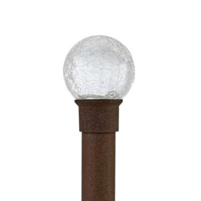 1 1/8" Crackle Glass Ball Finial, Rust