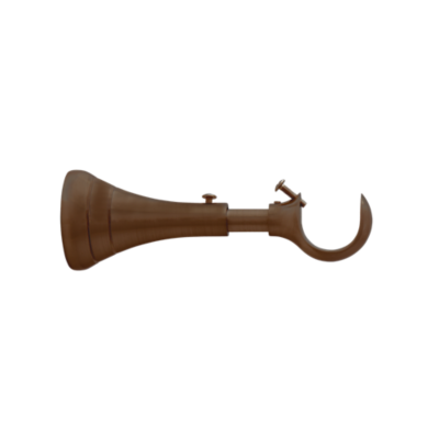 1 1/8" Turned Bracket 5" - 6 1/2" Projection, Rust