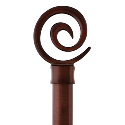 1 1/8" Swirl Finial, Oil Rubbed Bronze