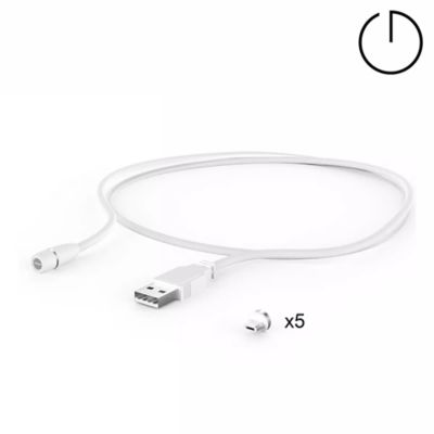 Automate® 5V Micro USB/Magnetic Cable Kit, 118", 1 Cable + 5 Connectors
