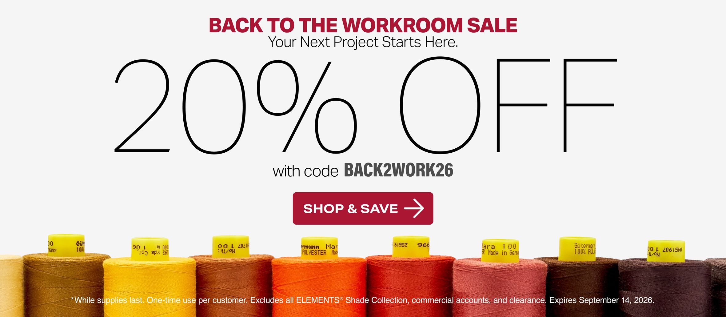 Use code BACK2WORK26 at checkout to save 20%.