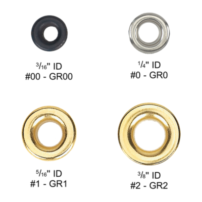 Grommet Kits Brass Size 00 3/16 