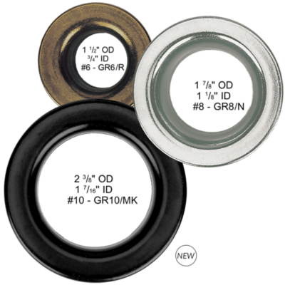 Brass Round Grommets No.6 No.10 Rowley