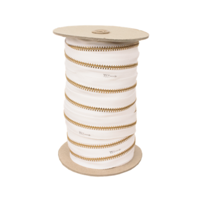 #4.5 Brass Zipper Chain, Ivory, 200 yd