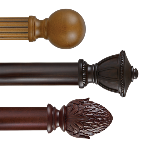 Wooden Curtain Pole -  Canada