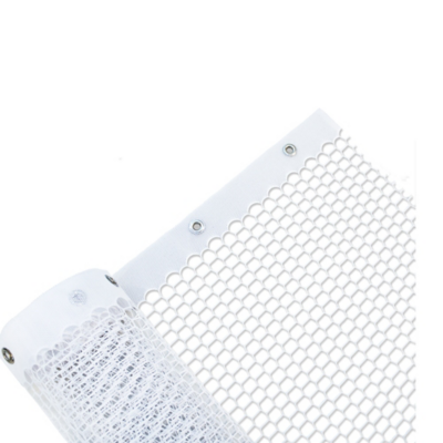 White Cubicle Curtain Mesh Rowley