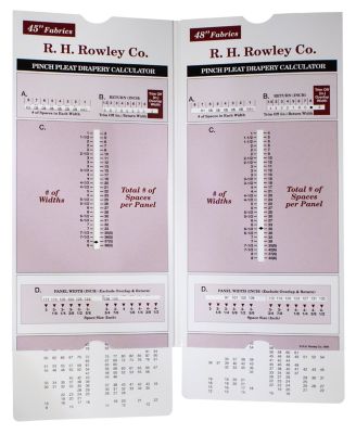 Drapery Pleating Calculator