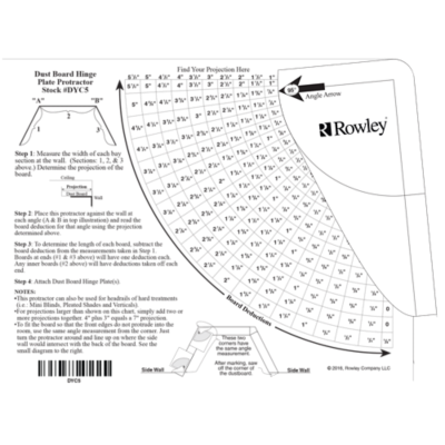 Dustboard Hinge Plate Protractor