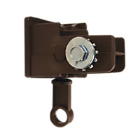 End Pulley with Short Ripplefold Pendant, Right, Bronze