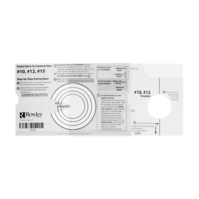 Grommet Spacing Template Rowley