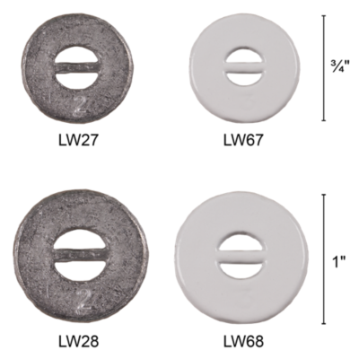 Lead Weights, Round, Uncovered
