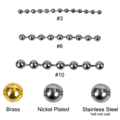 Metal Bead Chain 500 ft 1500 ft Rowley