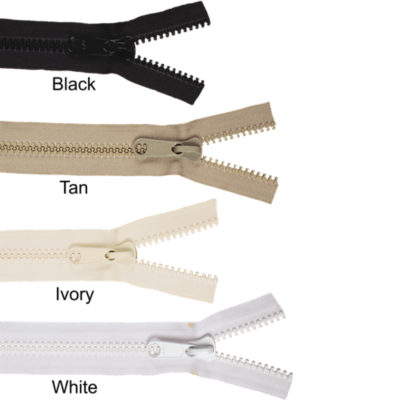 Molded Tooth Zippers