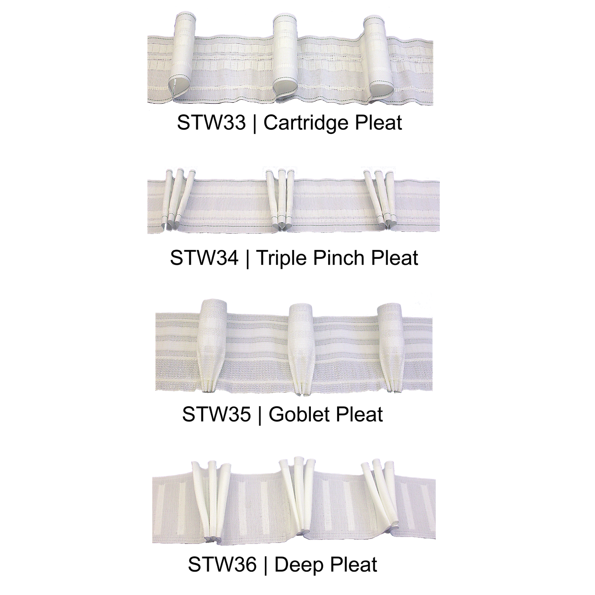 Pencil Pleat Curtain Heading Tape: 3' Pencil Pleat Curtain Heading Tape: 3'