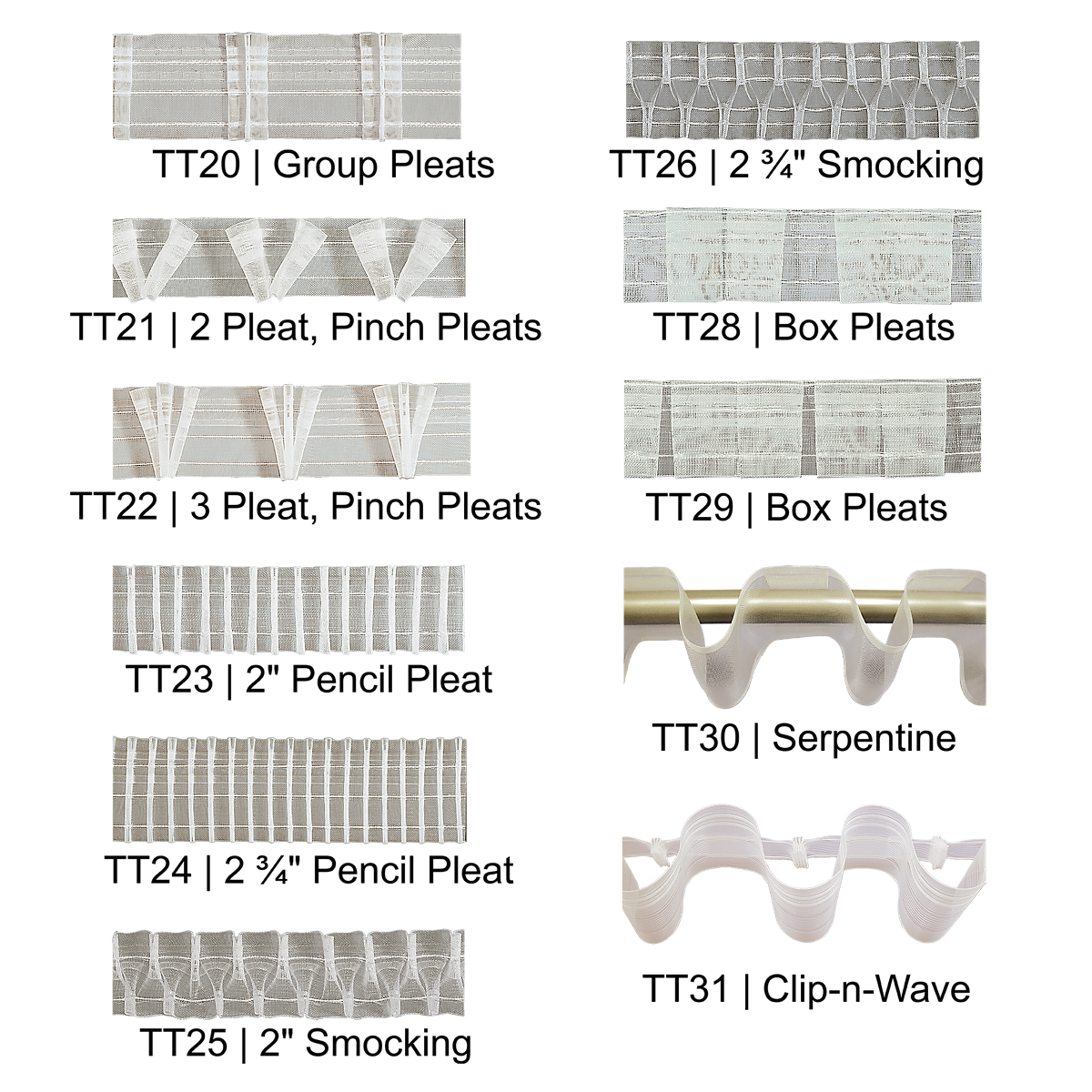 Pencil Pleat Curtain Heading Tape: 3' Pencil Pleat Curtain Heading Tape: 3'