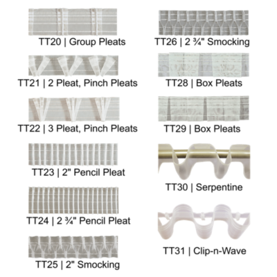 R-TEX Translucent Header Tapes