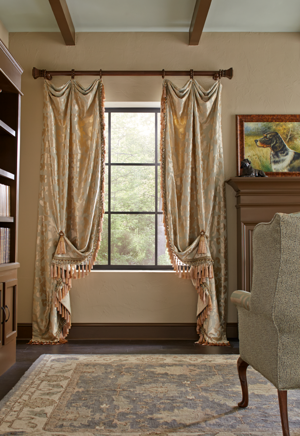 Classically Tailored Study - Drapery Panels