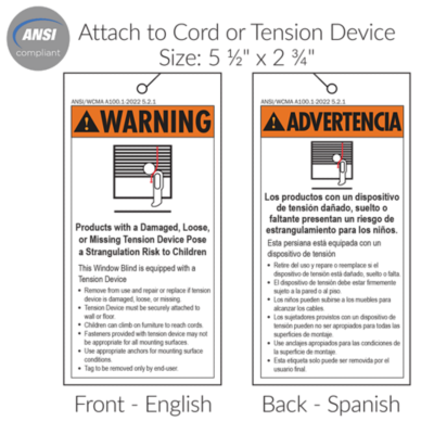 Safety Warning Tag - Tension Device