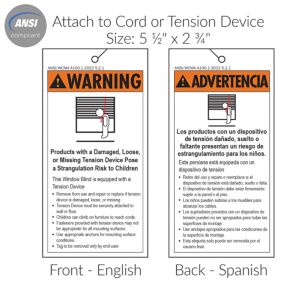 Safety Warning Tag - Tension Device

