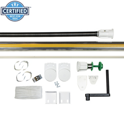 EZ Rise Cordless Roman Spring Shade with Encased Lift Cord Starter Kit