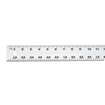 12 Ruler with Braille and Large Print