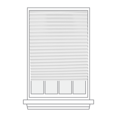 Temporary Pleated Shade, 48'' x 72''