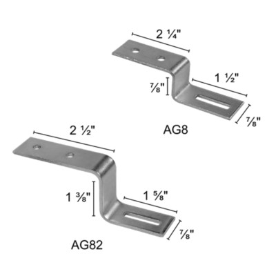 Z Bracket Single-Sided Round Pole Brackets