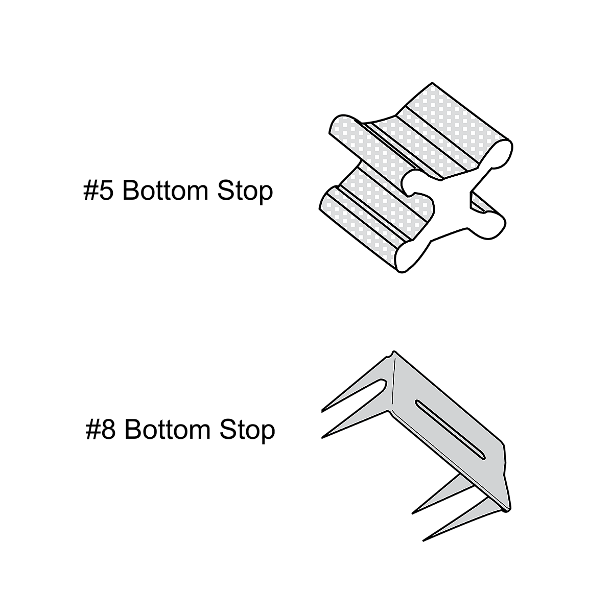 Zipper Bottom Stops