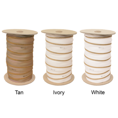 Zippers by the Roll, Brass, 200 yards