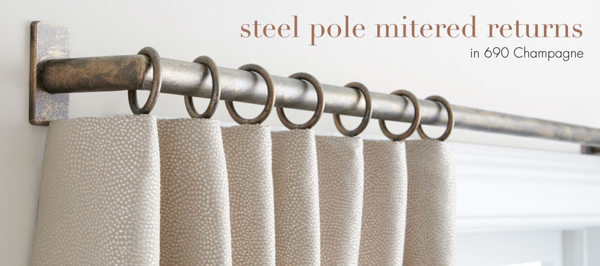 steel pole mitered returns